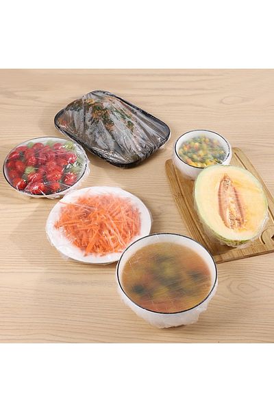 EGA 100 Pieces Elastic Freshness-Keeping Pot and Plate Cap Flexible Stretch Cover