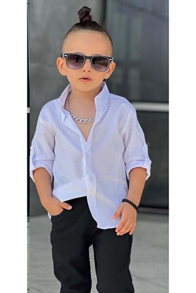 Mnk Baby&Kids Tarz Gömlek Gabardin Pantolon Erkek Çocuk Takım MNK0422 SİYAH