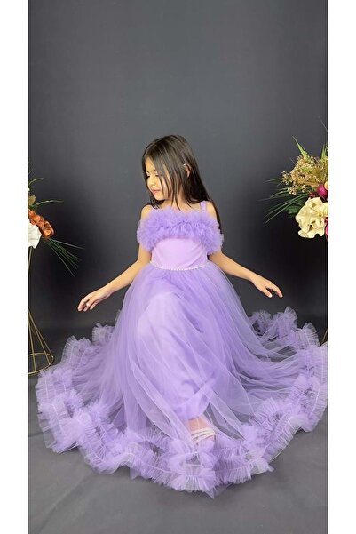 Mnk Baby&Kids Rochie Lungă Tutu Fată Copil Mnk0532 Liliac