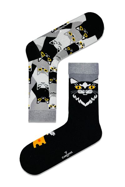 CARNAVAL SOCKS Чорапи с дясна и лява котка