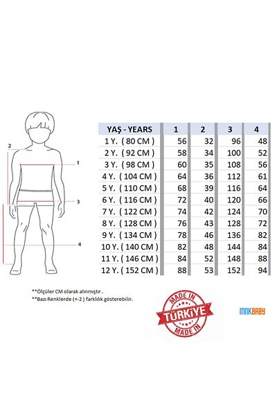 Mnk Pantaloni lungi Cămașă cu model întunecat Set băiat 0301 Indigo