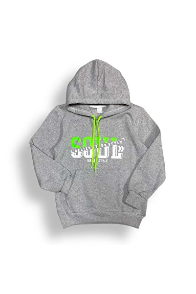 Mnk Baby&Kids Neon Baskılı Şardonlu İkiiplik Eşofman Takım MNK0458 GRİ