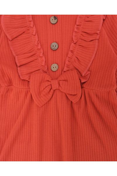Bebelop Baby Girl Frilly Bow Detail Bandana Report Jumpsuit Set of 2