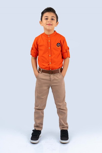 Mnk Baby&Kids Суддя Яка Хлопчачий костюм MNK0489 АПЕЛЬСИН