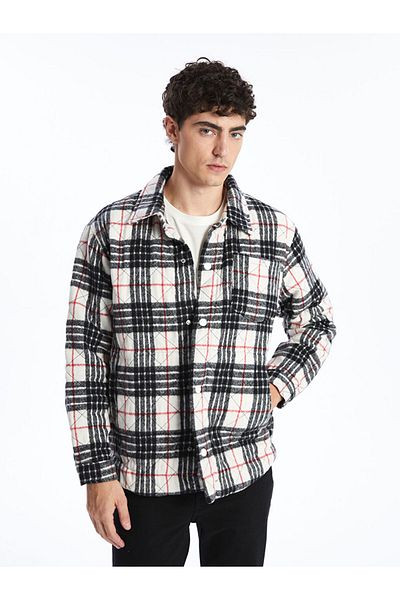 LC Waikiki Regular Fit Long Sleeve Plaid Men's Shirt Jacket