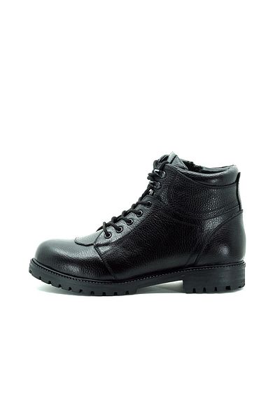 İriadam Yn2022 Black Large Size Genuine Leather Comfortable Wide Size Men's Boots