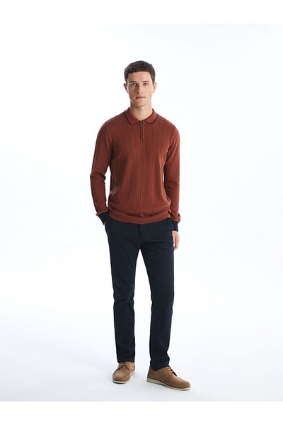 LC Waikiki Polo Neck Long Sleeve Men's Knitwear Sweater