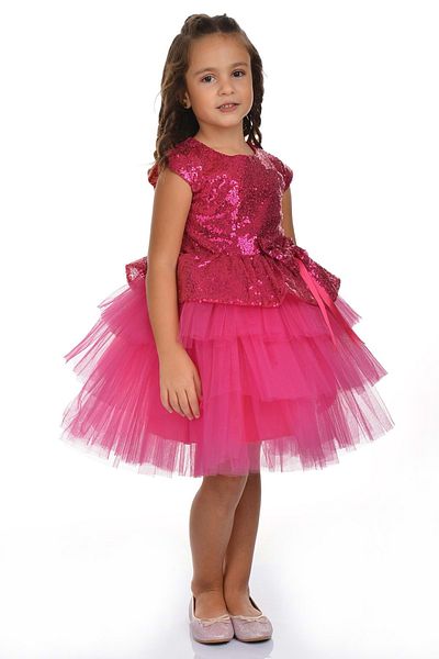 Mnk Φούξια παγιέτες Tutu Party Dress - 0275