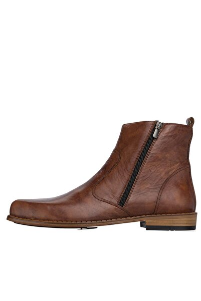 COSTO 45 - 46 - 47 - 48 - 49 - 50 Büyük Numara Erkek Üst Kalite Deri Bot - Clas01 Kahve