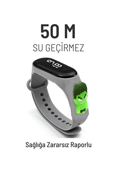 DZC KUZENLER AVM Dijital Dokunmatik Led Ekran Su Geçirmez Figürlü Çocuk Kol S...