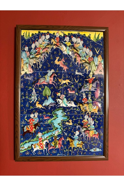 tayfuntufan antika koleksiyon 64 cm x 44 cm ölçülerinde fayans üzerine el boy...