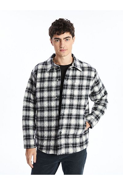 LC Waikiki Regular Fit Long Sleeve Plaid Men's Shirt Jacket