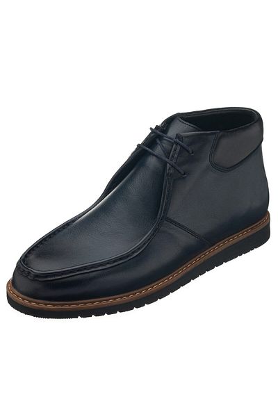 İriadam 45 - 46 - 47 - 48 -49 - 50 Zu0106 Navy Blue Leather Large Size Calf Leather Comfortable Wide Fit Men