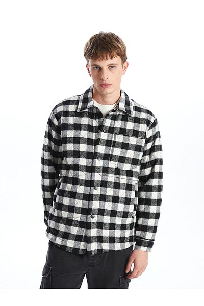 LC Waikiki Regular Fit Long Sleeve Plaid Men's Shirt Jacket
