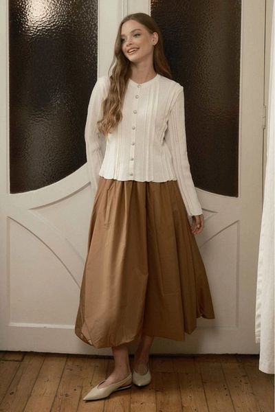 Hooopstore Princess Camel Color Balloon Skirt