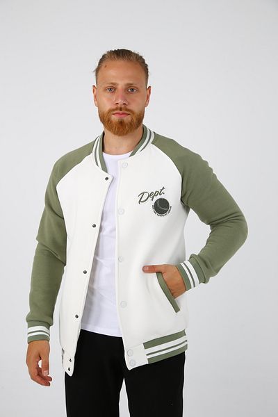 DAKSEL Μπουφάν BRG Khaki Seasonal Ανδρικό College Regular Fit