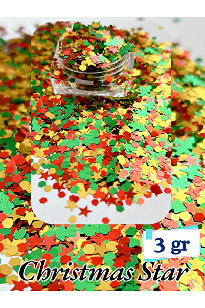 Sirius Hobi Epoksi Reçine Christmas Star Yılbaşı Süsleri Tırnak Makyaj Chunky...