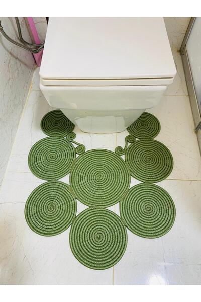 JÜTEX HOME Двустранна постелка за баня от юта, ракита и рогозка - Тоалетна чи...