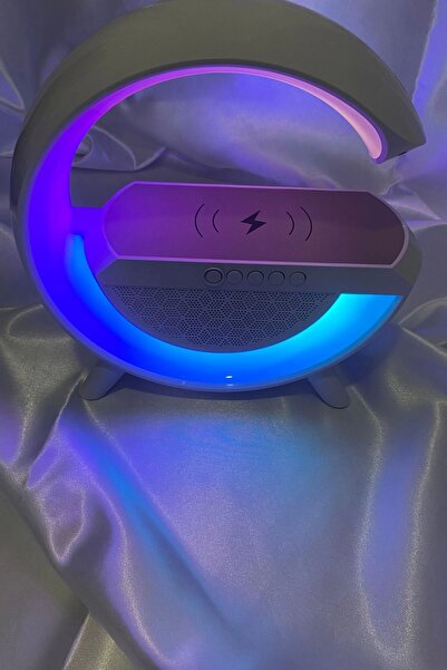 RaHan Masa Lambası Led Rgb Işık Kalosuz Şarj Hoporlör Radyo Büyük Boy