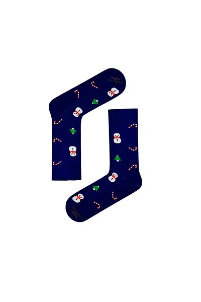 CARNAVAL SOCKS Чорапи до глезена с шарка на снежен човек и захарна пръчка