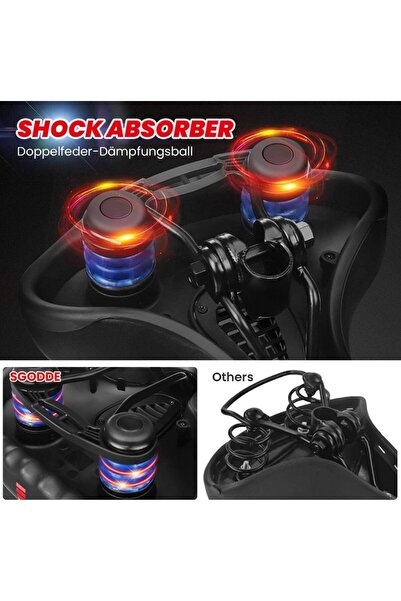 Streak Airzone Bike Seat Saddle - Soft Texture Saddle with Air Duct, Reflective Elastomer Spring