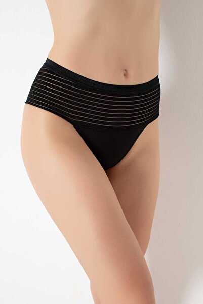 SiaLess Lingerie Chiloți negri brazilieni de damă