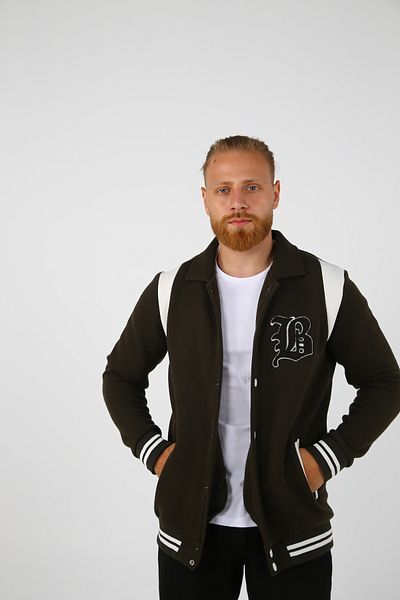 DAKSEL Ανδρικό μπουφάν BRG Khaki College με κανονική εφαρμογή