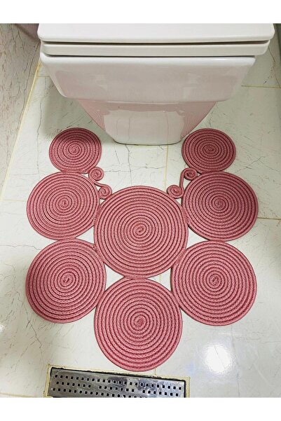 JÜTEX HOME Двустранна постелка за баня от юта, ракита и рогозка - Тоалетна чи...