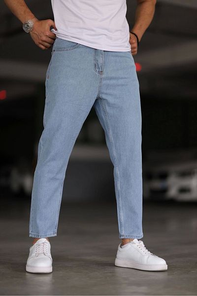 daniel milano Men's Boyfiend Straight Light Blue Jeans