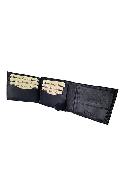 Şener collection Leather Wallet with Coin Compartment - Horizontal Model