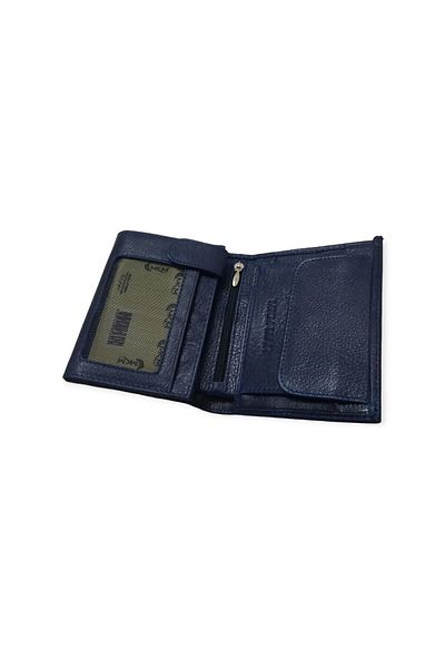 Şener collection Leather Wallet with Coin Compartment - Vertical Model