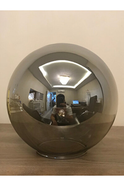 Decodelight Gri Füme Parlak Avize Abajur Glob Camı Yedek Parça