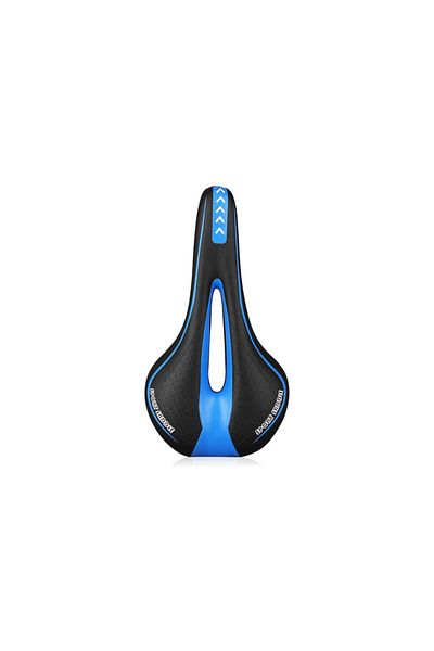 Streak Comfortable Soft Padded Bike Seat - Blue Saddle