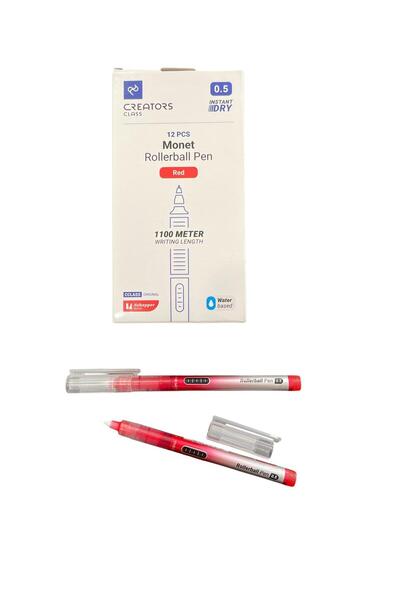 Mikro CREATORS ROLLERBALL 0,5 KIRMIZI  İĞNE UÇLU KALEM ( 12 'Lİ PAKET ) 1100 ...