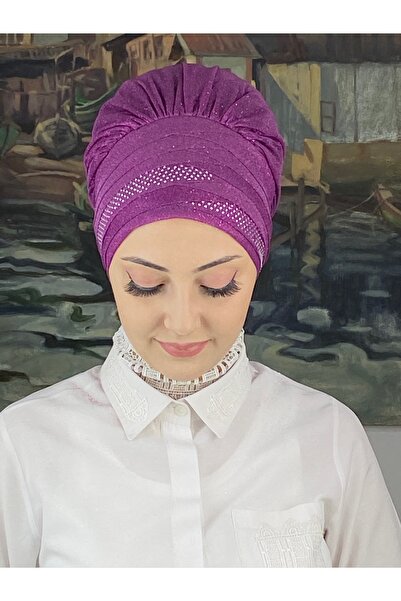 BUTİKAMBAR Trend Model Drapeli Taşlı Simli Şal