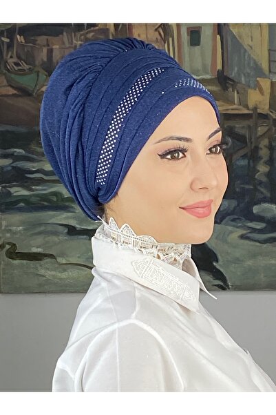 BUTİKAMBAR Trend Model Drapeli Taşlı Simli Şal