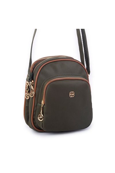Nas Bag Geantă crossbody pentru femei, verde, bronzat Buzzy
