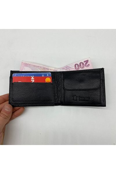 Şener collection Real Leather Wallet - Men's Wallet - Card Holder Wallet - Coin Compartment