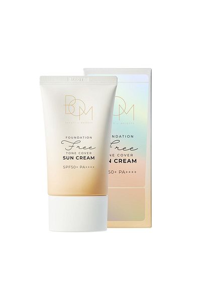B.O.M Tone Equalizing Vegan Sunscreen Foundation Free Tone Cover Sun Cream Spf50 Pa