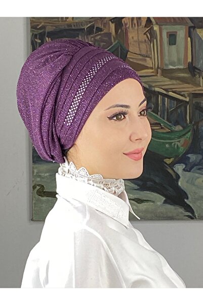 BUTİKAMBAR Trend Model Drapeli Taşlı Simli Şal