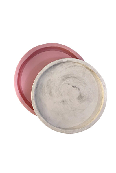 morlalem m 18cm Yuvarlak Taban Büyük Sunumluk çerçeve Mum Tabağı Saksı Altlığ...