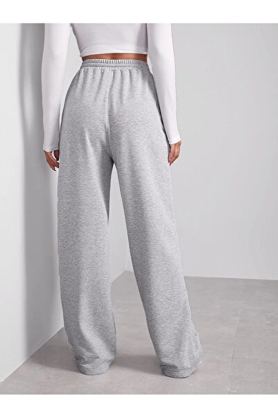 DAXİS Sportwear Company 2'li Kadın Bol Paça Eşofman Altı Gri-Siyah