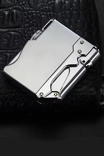 Silvio Monetti Gümüş Renk Özel Tasarım Pürmüz Gazlı Çakmak 24CSM881MR01