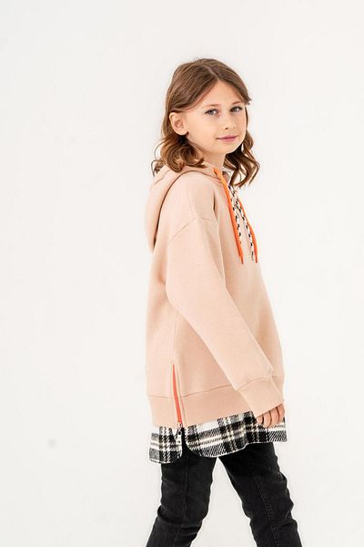 GİYİCEM Girl's Hooded Three Yarn Sweat