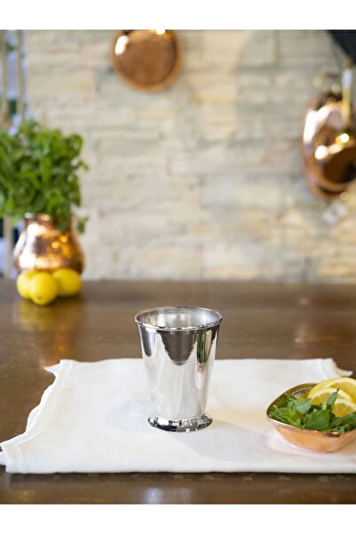 Bakır Concept Copper Cup Short Sherbet Model Silver Color Set of 2