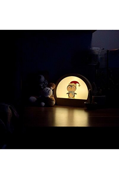 HippoDeco Kişiselleştirilebilir - Hayvan Figürlü Ahşap LED Gece Lambası - Çoc...