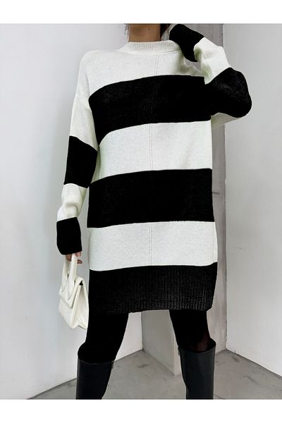 Modamorfo Thick Striped Knitwear Tunic