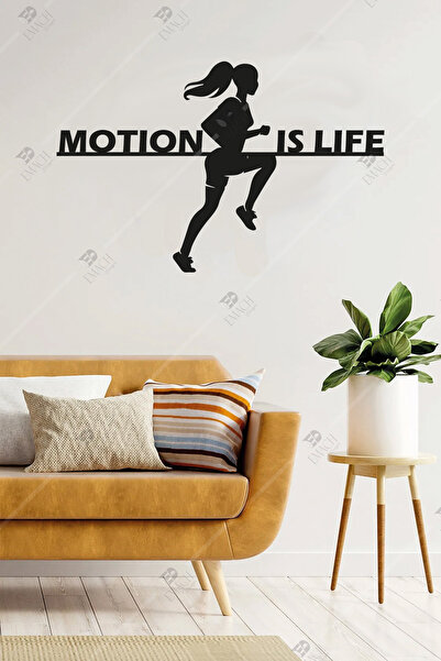 Hareket Hayattır Inspirational Ahşap Duvar Dekoru - Kolay Montaj - 20x30 Cm