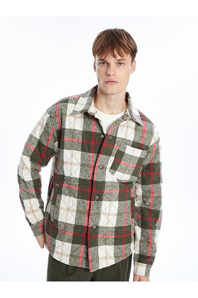 LC Waikiki Regular Fit Long Sleeve Plaid Men's Shirt Jacket