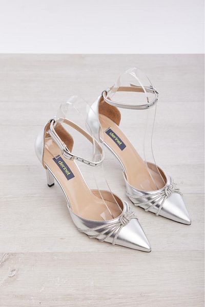 derinet Women's Ankle Strap Evening Dress Shoes with Stone Accessories